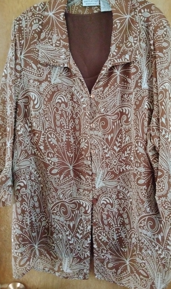 White Stag Woman's Plus Twofer Sz. 18W-20W Whipped Latte Combo